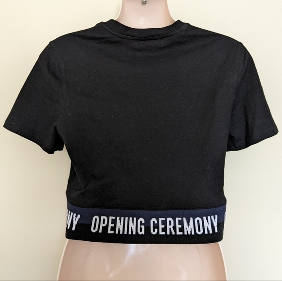 Opening CEREMONY short sleeve cropped crew neck t-shirt black xs - Picture 3 of 11